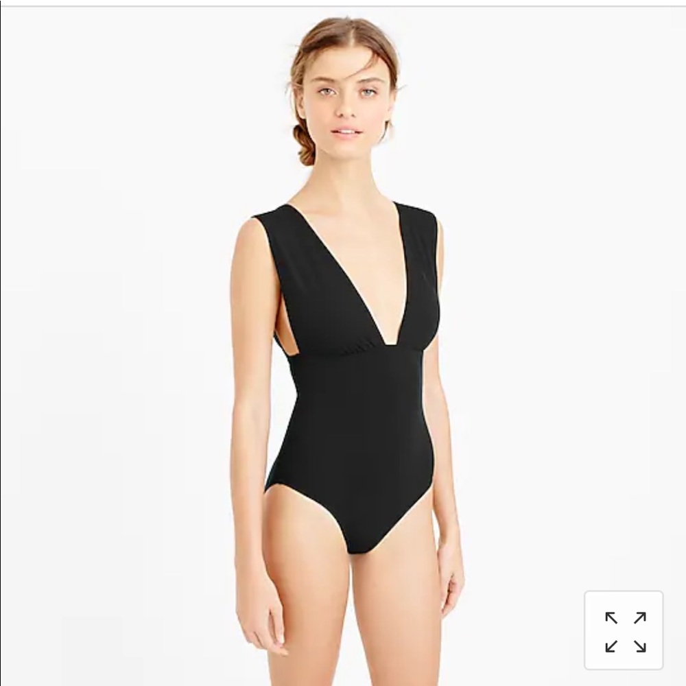 JCREW Plunge V-neck one-piece swimsuit NWT